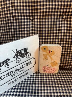 Coach Poppy Chan stationary set in Beige, Pink & Yellow, rare